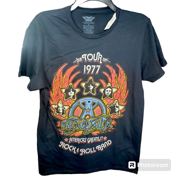 NWT Aerosmith 1977 tour black t-shirt size small - Picture 2 of 5